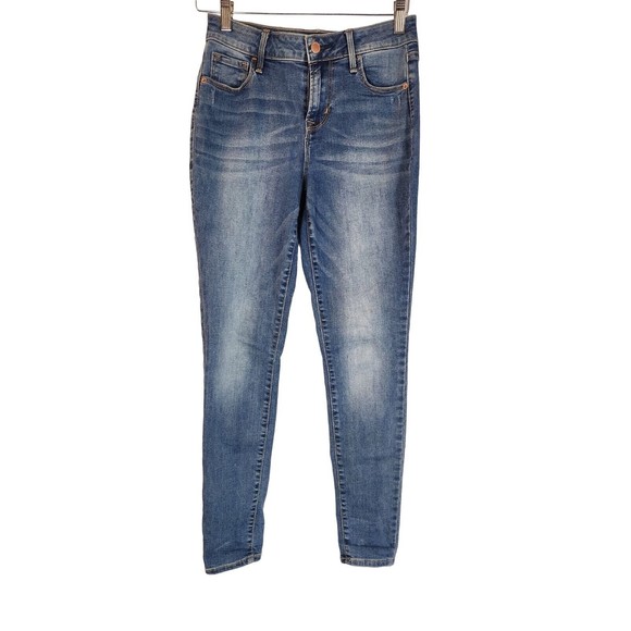 Old Navy Denim - Old Navy Rockstar High-rise Women's Blue Denim Skinny Leg Comfort Jeans Size‎ 2R